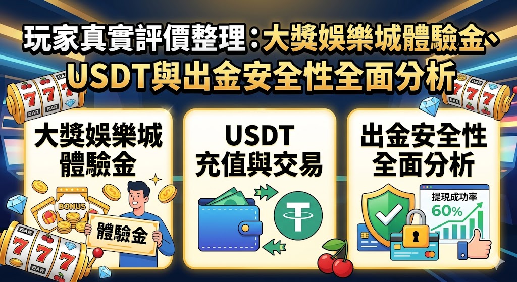 玩家真實評價整理：大獎娛樂城體驗金、USDT與出金安全性全面分析