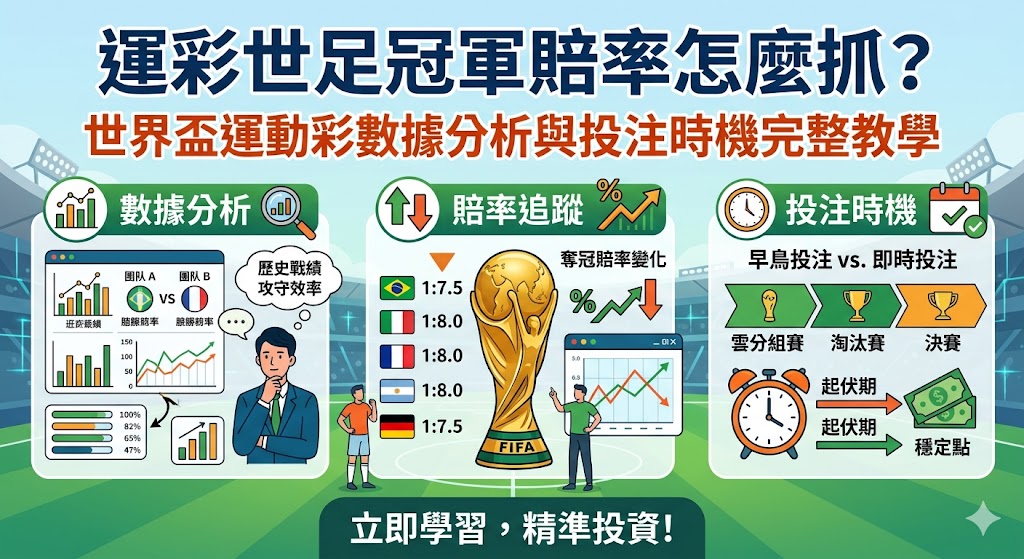 運彩世界盃熱門玩法總整理｜從世足賠率運彩到決賽投注策略一次掌握