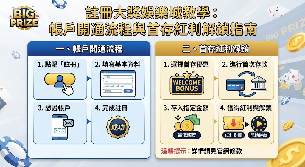 帳戶開通流程與首存紅利解鎖指南