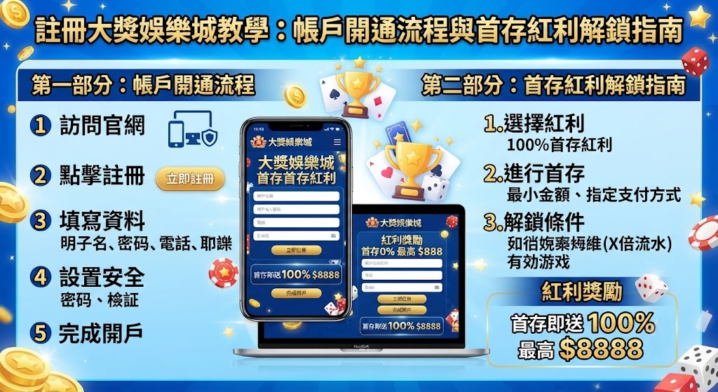 帳戶開通流程與首存紅利解鎖指南